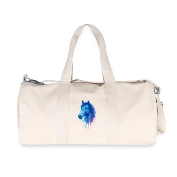 Cheval Aquarelle - Equitation - Sac de sport en toile recyclée Stanley/Stella - blanc naturel - Devant