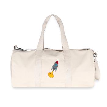 Fusée colorée au lancement - Sac de sport en toile recyclée Stanley/Stella - blanc naturel - Devant