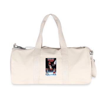 Santa Dunking Basketball North Pole Dunk Squad - Recycled Canvas Sports Bag by Stanley/Stella - natural - Front