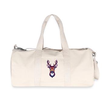 Deer Head Cool Cute - Recycled Canvas Sports Bag by Stanley/Stella - natural - Front