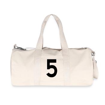 Number 5 - Recycled Canvas Sports Bag by Stanley/Stella - natural - Front