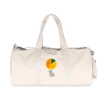 Funny Hunting Pie Chart Sarcastic Hunter Gift - Recycled Canvas Sports Bag by Stanley/Stella - natural - Front