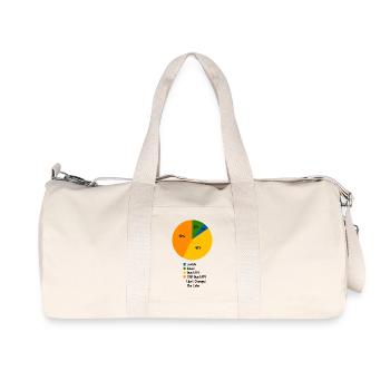 Quad Bike ATV Off Road Racing Pie Chart - Recycled Canvas Sports Bag by Stanley/Stella - natural - Front