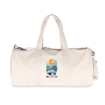 Camping Scouts Mountain Hiking Sunset Campers - Recycled Canvas Sports Bag by Stanley/Stella - natural - Front