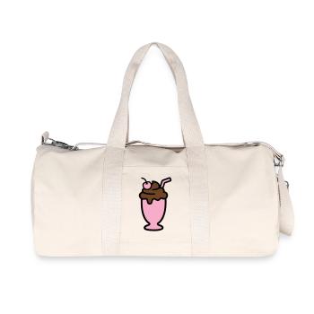 Milchshake Eiscreme Icon - Recycelte Canvas-Sporttasche von Stanley/Stella - Naturweiß - Vorne