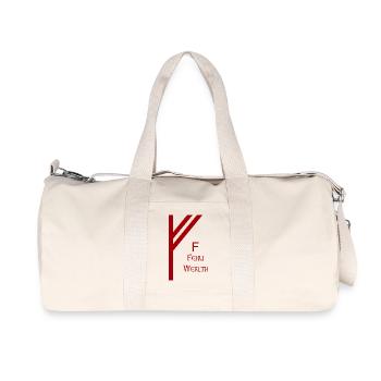 Fehu Rune Complete Red – Viking Futhark Norse - Sac de sport en toile recyclée Stanley/Stella - blanc naturel - Devant