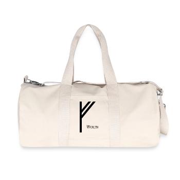 Rune Fehu avec Sens Noir – Futhark viking - Sac de sport en toile recyclée Stanley/Stella - blanc naturel - Devant