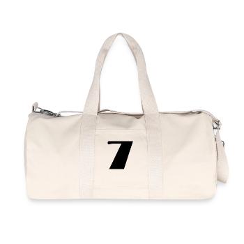 7. 7 YEARS. 7th ANNIVERSARY. BIRTHDAY 7 YEARS. 7 - Recycled Canvas Sports Bag by Stanley/Stella - natural - Front