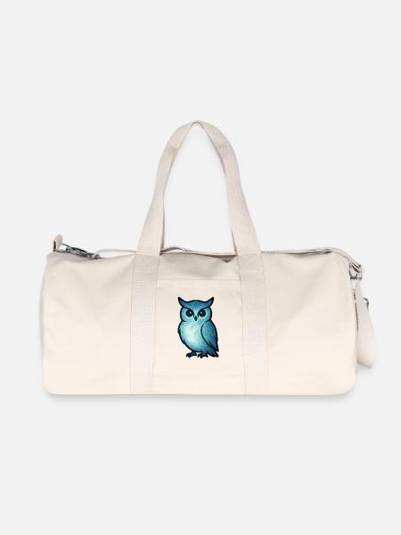 Seelentier und Wächterwesen: Eule - Recycelte Canvas-Sporttasche von Stanley/Stella - Naturweiß