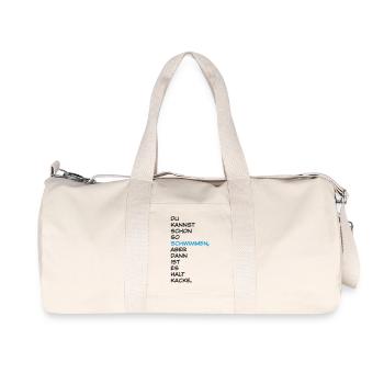 schwimmen - Recycelte Canvas-Sporttasche von Stanley/Stella - Naturweiß - Vorne