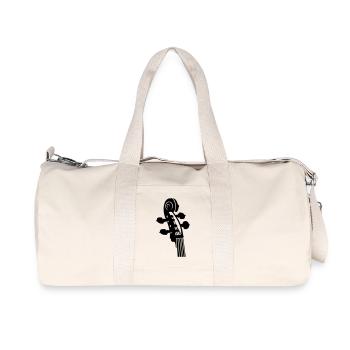 cou violoncelle / Cello neck (B, 1c) - Sac de sport en toile recyclée Stanley/Stella - blanc naturel - Devant