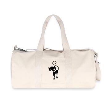 A black cat - Recycled Canvas Sports Bag by Stanley/Stella - natural - Front