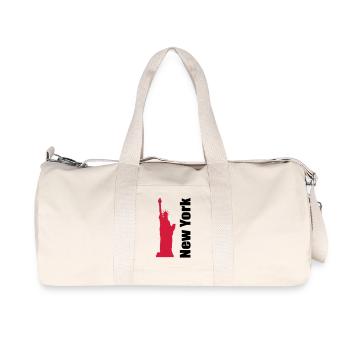 New York - Recycelte Canvas-Sporttasche von Stanley/Stella - Naturweiß - Vorne