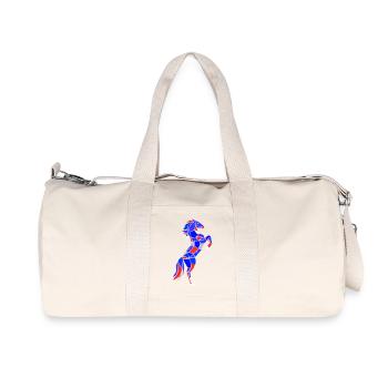Cheval géométrique tricolore - Sac de sport en toile recyclée Stanley/Stella - blanc naturel - Devant