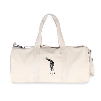 Giraffe greets friendly - Recycled Canvas Sports Bag by Stanley/Stella - natural - Front