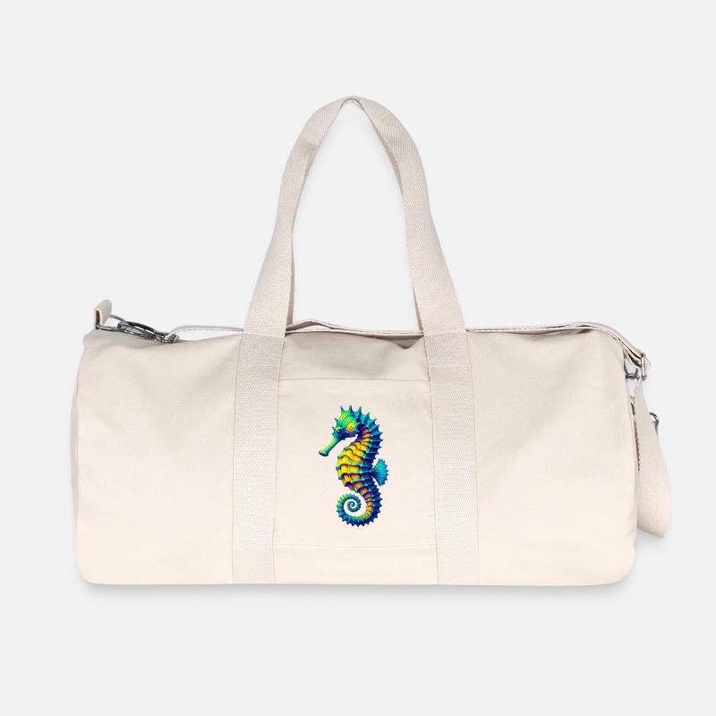 Seepferdchen - Recycelte Canvas-Sporttasche von Stanley/Stella - Naturweiß