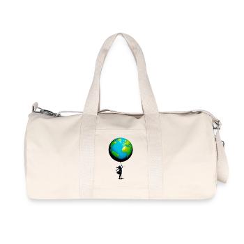 Planet Erde - Recycelte Canvas-Sporttasche von Stanley/Stella - Naturweiß - Vorne