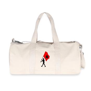 Drapeau Albanie homme marchant - Sac de sport en toile recyclée Stanley/Stella - blanc naturel - Devant