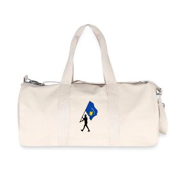 Flag Kosovo man walking - Recycled Canvas Sports Bag by Stanley/Stella - natural - Front