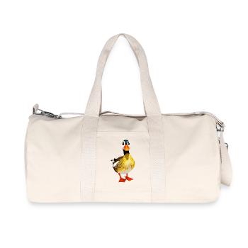 Funny duck in detail – Colored animal design - Recycled Canvas Sports Bag by Stanley/Stella - natural - Front