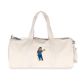 Löwe Polizist Sonnenbrille Polizei - Recycelte Canvas-Sporttasche von Stanley/Stella - Naturweiß - Vorne