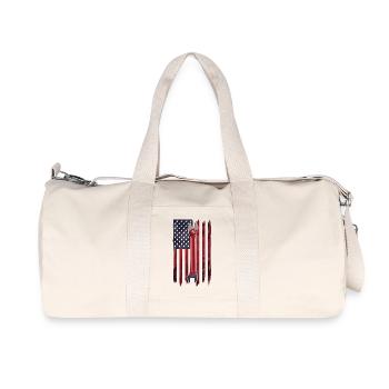 Rat Rod USA Flag Car Builder Mechanic - Recycled Canvas Sports Bag by Stanley/Stella - natural - Front