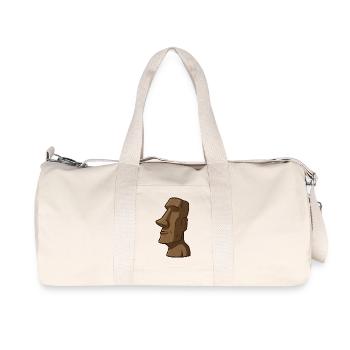 Statue de l’île de Pâques - Sac de sport en toile recyclée Stanley/Stella - blanc naturel - Devant