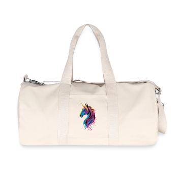 Unicorn Pony Rider Horses Riding Unicorns - Recycled Canvas Sports Bag by Stanley/Stella - natural - Front