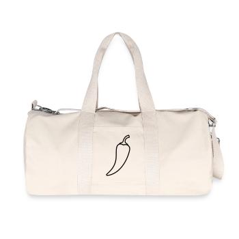 Chili pepper hot outline - Recycled Canvas Sports Bag by Stanley/Stella - natural - Front