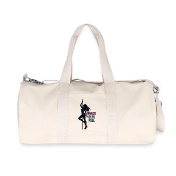 Fearless on the Pole – Neon Line Art Silhouette - Recycled Canvas Sports Bag by Stanley/Stella - natural - Front