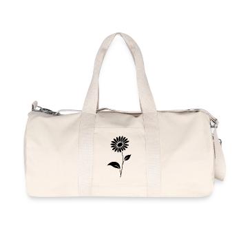 Abstrakte Blumen Silhouette Sommermotiv - Recycelte Canvas-Sporttasche von Stanley/Stella - Naturweiß - Vorne