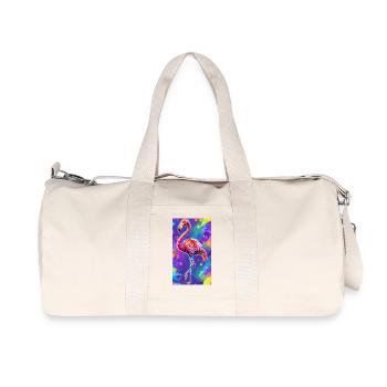 Flamingo - Recycelte Canvas-Sporttasche von Stanley/Stella - Naturweiß - Vorne