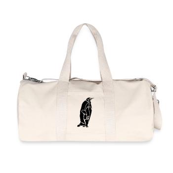 Black Graphic Penguin – Geometrisches Porträt - Recycelte Canvas-Sporttasche von Stanley/Stella - Naturweiß - Vorne