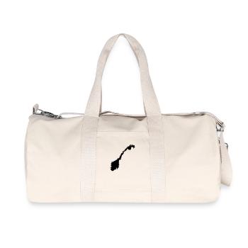 norway map - Sac de sport en toile recyclée Stanley/Stella - blanc naturel - Devant