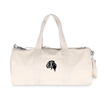 chien boxer - Sac de sport en toile recyclée Stanley/Stella - blanc naturel - Devant