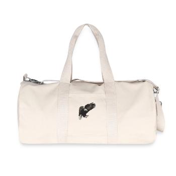 Adler Flug Freiheit Schwarz Weiss - Recycelte Canvas-Sporttasche von Stanley/Stella - Naturweiß - Vorne