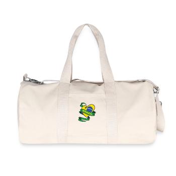 Brazil heart design - Recycelte Canvas-Sporttasche von Stanley/Stella - Naturweiß - Vorne