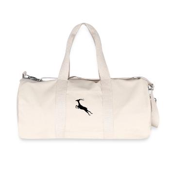 dessin animal gazelle springbok safari sauvage - Sac de sport en toile recyclée Stanley/Stella - blanc naturel - Devant