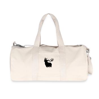 Deer - Hirsch - Recycelte Canvas-Sporttasche von Stanley/Stella - Naturweiß - Vorne
