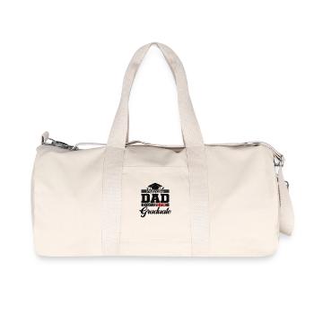 Proud Dad Of A 2023 Graduate Graduation For Men - Recycled Canvas Sports Bag by Stanley/Stella - natural - Front