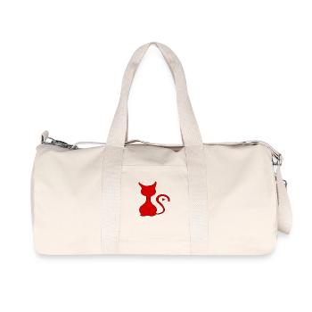 Ebbes die Mütze der Katze - Recycelte Canvas-Sporttasche von Stanley/Stella - Naturweiß - Vorne