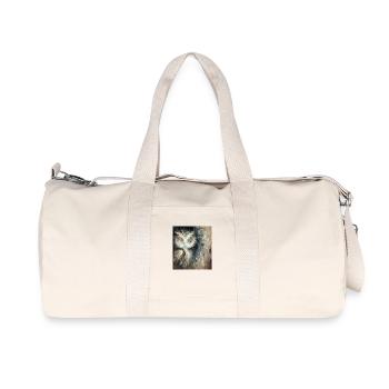 Abstract Owl - Recycled Canvas Sports Bag by Stanley/Stella - natural - Front
