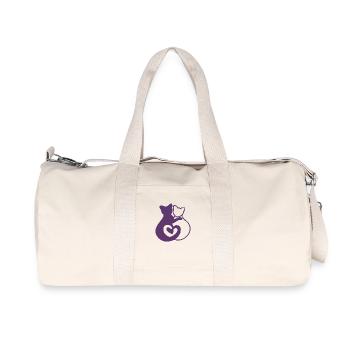 hugging cats purple - Recycled Canvas Sports Bag by Stanley/Stella - natural - Front