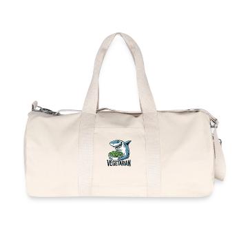 Vegetarian shark - Recycled Canvas Sports Bag by Stanley/Stella - natural - Front