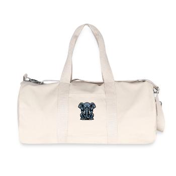 Bande dessinée éléphant - Sac de sport en toile recyclée Stanley/Stella - blanc naturel - Devant