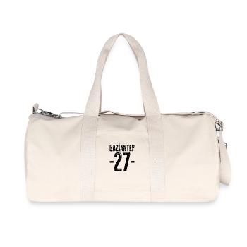Gaziantep 27 – Stolz auf Geschmack und Vielfalt - Recycelte Canvas-Sporttasche von Stanley/Stella - Naturweiß - Vorne