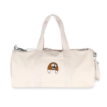 Dog looks funny grin happy smile fun - Recycled Canvas Sports Bag by Stanley/Stella - natural - Front