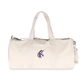 Einhorn - Recycelte Canvas-Sporttasche von Stanley/Stella - Naturweiß - Vorne