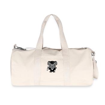 Hase College Schule Abschluss Abitur Zeugnis Süß - Recycelte Canvas-Sporttasche von Stanley/Stella - Naturweiß - Vorne