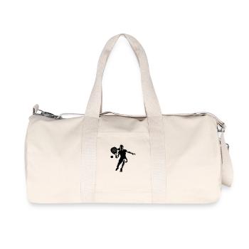 Joueur de padel avant noir - Sac de sport en toile recyclée Stanley/Stella - blanc naturel - Devant